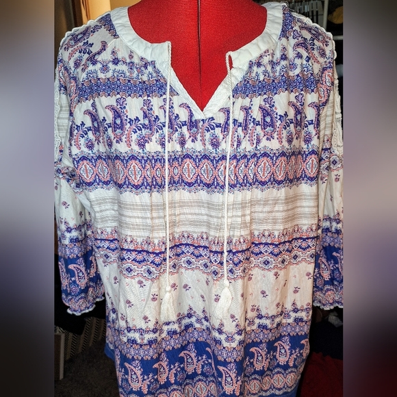 Vintage America Blues Tops - Vintage America Blues Blouse Size L